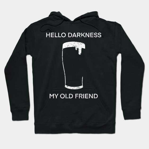 Hello Darkness My Old Friend-Distressed Hoodie by Shirleyy Shop Arts